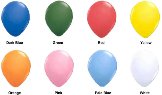 Standard Balloon Colours
